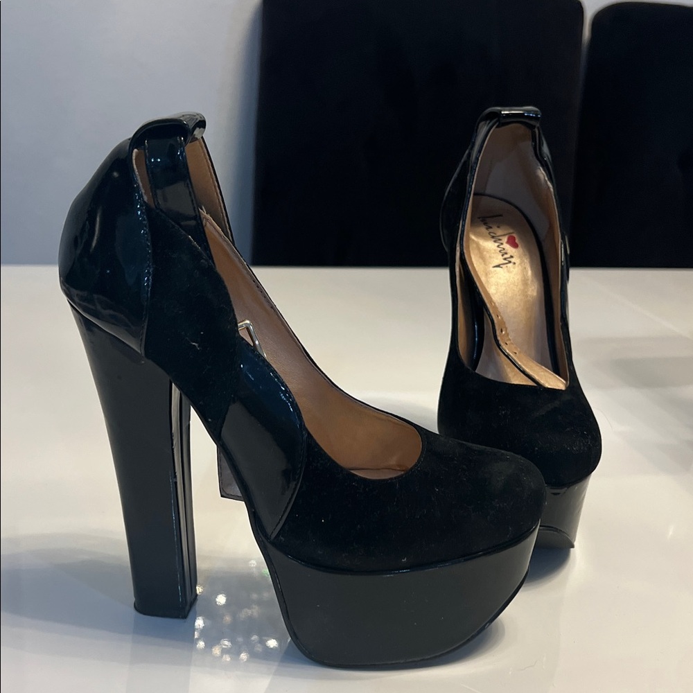 Black  Platform High Heels size BUY ONE GET ONE FREE ON SHOES